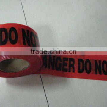 red pe warning tape with printing