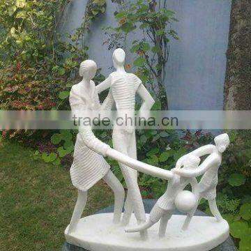 White Marble Abstract Statue