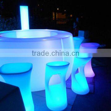 Illuminated Rechargeable Operated Color Change Led Round Bar Counter photo-4