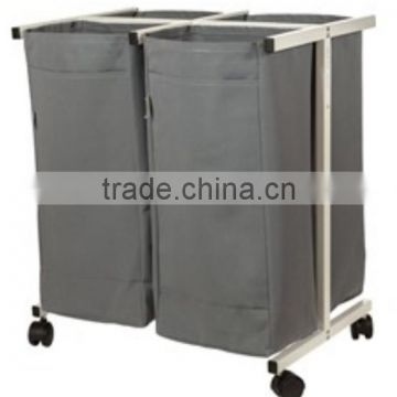 Store More 4 Bag Powder Coating Grey Laundry Sorter Cart