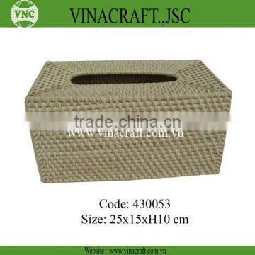 Vietnam handmade Rattan tissue box