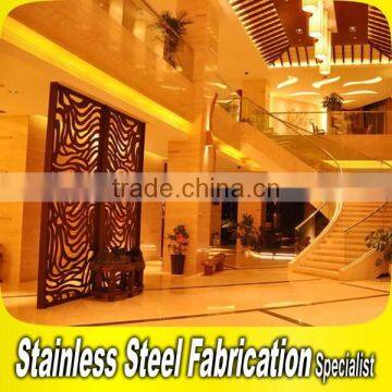 Decorative Laser Cut Stainless Steel Hall Partition