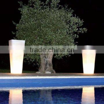 FO-9522 Tall Square outdoor LED light Flower Pot