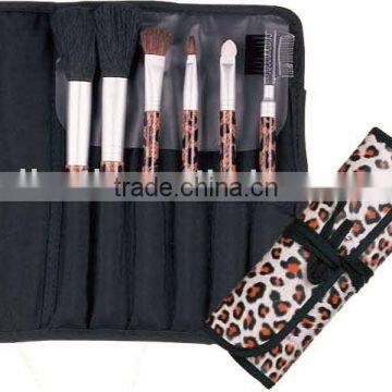 leopard design makeup brush set