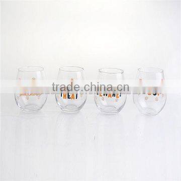 Happy Hallowee Decal Drinking Glass Water Glass Cup photo-2