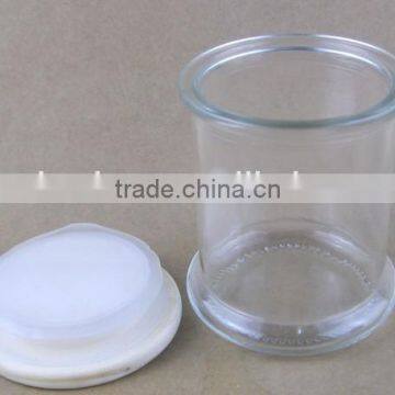 Metro Glass Candle Jar With Wooden Cap 12oz photo-3