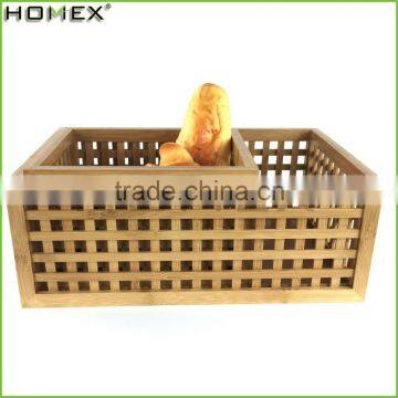 Handmade Bamboo Bin Fruit Storage Crate Homex BSCI/Factory