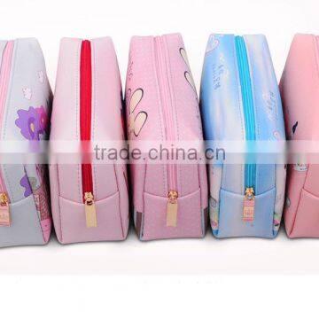 Women Pink Travel Cosmetic Bag With Zipper and Logo photo-5