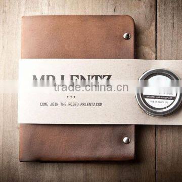 Dark Brown Genuine Cow Hide Leather Holder for Passport photo-4