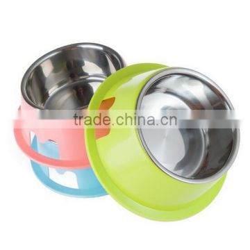 wholesale round shape stainless steel dog bowl