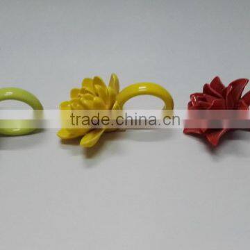 Ceramic Flower Porcelain Flower Napkin Rings photo-3
