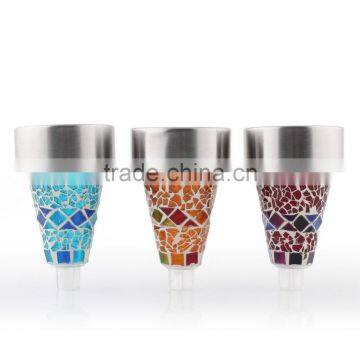 G0023 Beautiful Mosaic Solar Powered LED Garden Light Fiesta Lawn Path Landscape photo-6