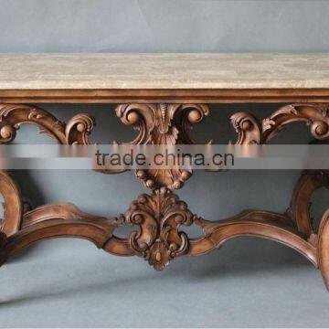 French Style Resin Console Table With Marble Top ME-0431-01 photo-4