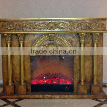 Living Room Furniture Fireplace With Wall Mirror For Interior Decoration photo-6