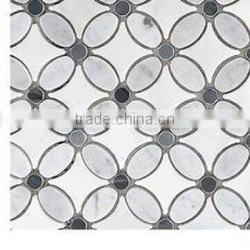 MM-CV278 Cheap Cut to Size Natural Stone Kitchen Marble Flower Designs Mosaics Tile photo-3