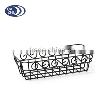 Diversified Scroll Metal Wire Bread Proofing Basket, Black