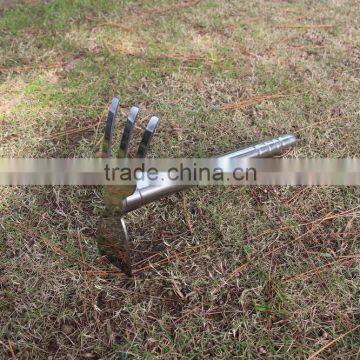 Высококачественная двухфункциональная маленькая садовая мотыга и грабли из нержавеющей стали photo-5