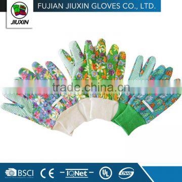 JX68C321 Working Custom-Made PVC dots on palm Garden Gloves