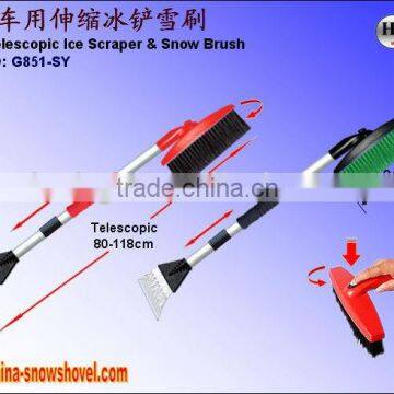 new style telescopic 2-in-1 ice scraper & brush set tools (G851-SY)