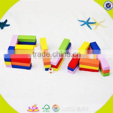 Wholesale Brain Training Wooden Stacking Bricks Toy Funny Kids Wooden Stacking Bricks Toy Colorful Stacking Bricks Toy W13D082 photo-4