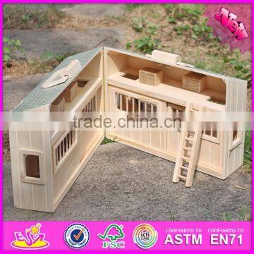 Hot Sale Children Miniature Toys Wooden Toy Barn Top Fashion Kids Wooden Toy Barn W06A166-S photo-2