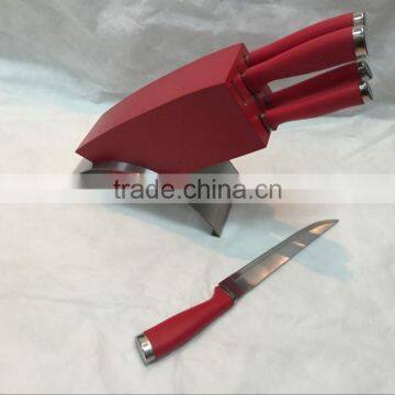 5pcs Knife Steel Set With Wood Block photo-5