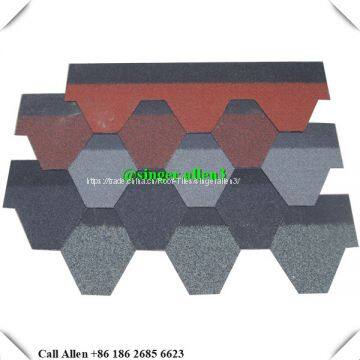 Colorful Fiberglass Mosaic asphalt shingle roof tile