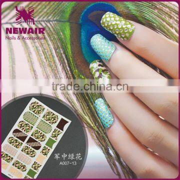 24pcs new design Watertransfer decorated glitter nail sticker