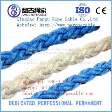 High quality Polypropylene 8-strand braided mooring ropes