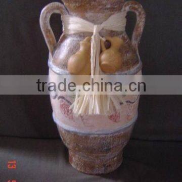 Clay ceramic vase, flower pot