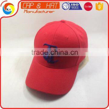 Red Elastic Band Flexfit Caps With 3D Embroidery Sport Hats