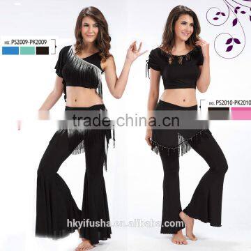 Hot! Stelisy Hot sale 3PCS Tassel tops and scarf pants Yoga Sport Wear Teens yoga wear