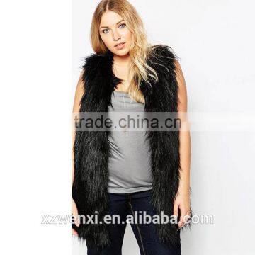 Autumn/winter 2016 new style long faux fox fur vest woman dress