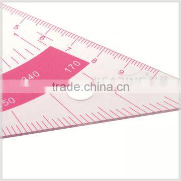 Kearing Chinese Manufactur Plastic Triangle Grading Rulerwith Protractor # T010 photo-3