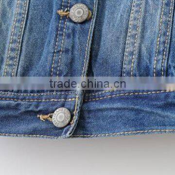 Hot Sale Boutique Girl Clothing Ripped Turndown Denim Outerwear photo-4