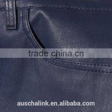 New Arrival Winter High Quality Female Black Skinny Leather Trousers photo-4