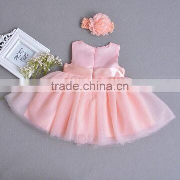 2018 New Baby Cute Dress Kids Girls Dress 4 Colors 1year Old Birthday Dresses photo-5