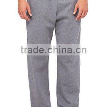OEM Black Plain 100% Cotton Fleece Mens Sweatpants Grey Blank Loose Fit Sweatpants With Elastic Waistband photo-4