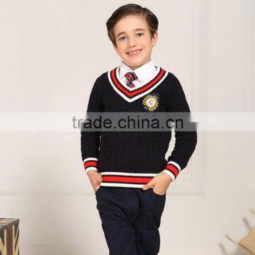 High Quality OEM Uniform Cable Knitting Fashion British Style Junior School Uniform photo-2