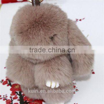 2017 Genuine Rex Rabbit Furs Keychain Pendant Bag Car Charm Tag 18cm Fluffy Bunny Rabbit Keychain Toy Doll Fur Monster Ke Lqb-39 photo-5