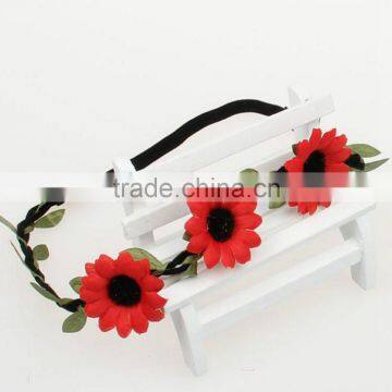 Wedding Flower Elastic Headband ,Bridal Hair Wreath Hair Accessory photo-6