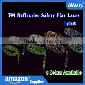 Orange Red Bestselling 3M Reflective Safety Flat Bulk Laces ( Style C) - 51" 3M Reflective Visible Shoestrings Sneaker Shoelaces photo-5