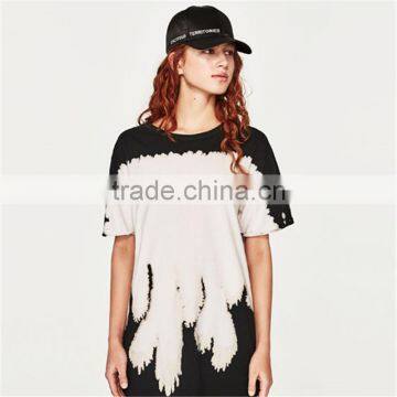 2017 Summer Round Neck and Short Sleeves Oversized Tie Dye Shirts photo-2