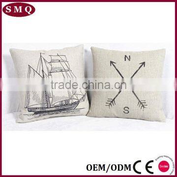 Printed Plane Design Digtal Natural Linen Car Seat Cushion Cover photo-6