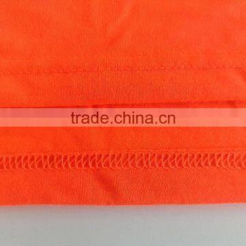 Manufacturer Mens High Visibility Orange Short Sleeve Chest Pocket Reflective Safety T-shirt photo-6