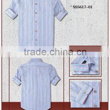 2017 Latest Stripe Short Sleeve Kids Shirts for Boy photo-2