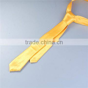 Polyester Necktie Golden Yellow Classic Neckties