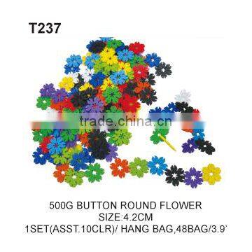 500g 4.2cm Kids Brain Development Plastic Toy Flower Tang Han Building Blocks