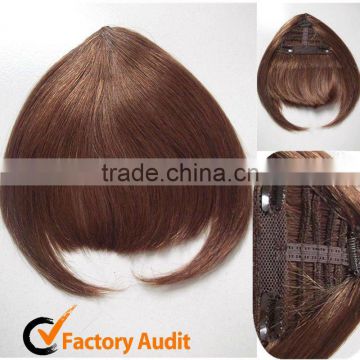 Clip on Hairpiece Fringe Hair Bangs, Real 100 Human Hair Bangs