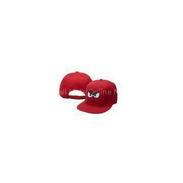 Red / Black Embroidery Childrens Baseball Caps , Cartoon Animal Pattern